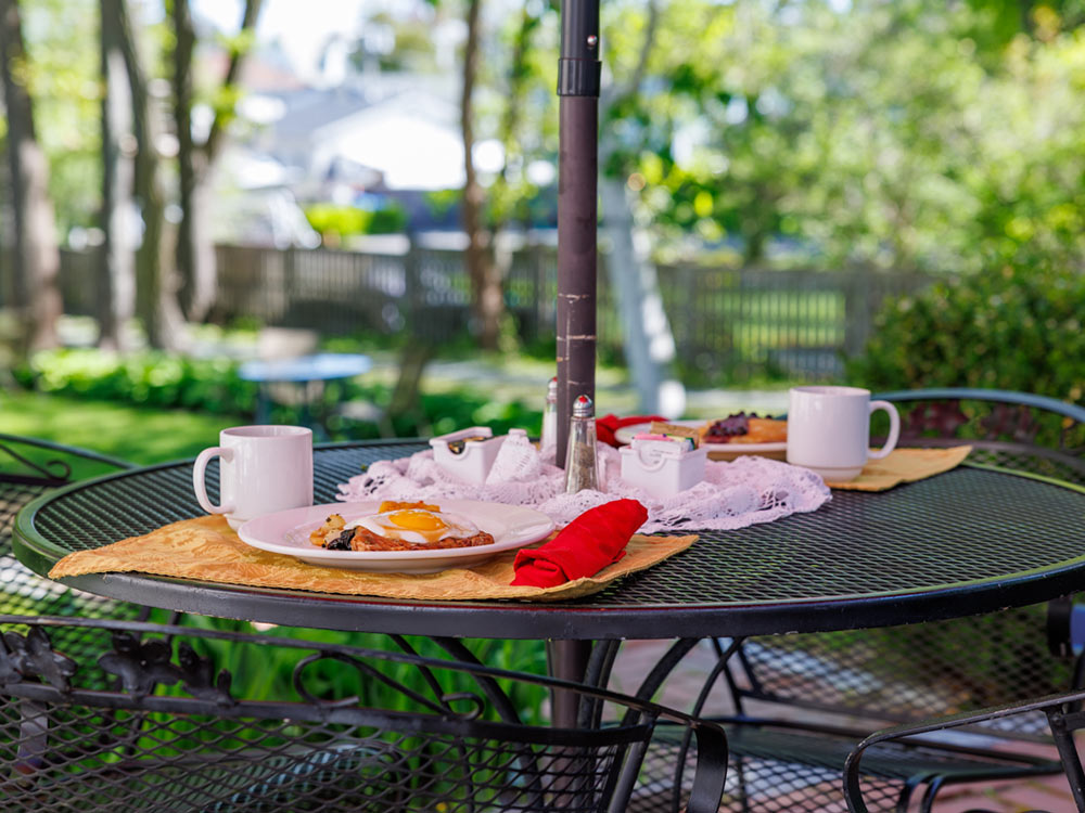 breakfast in the garden